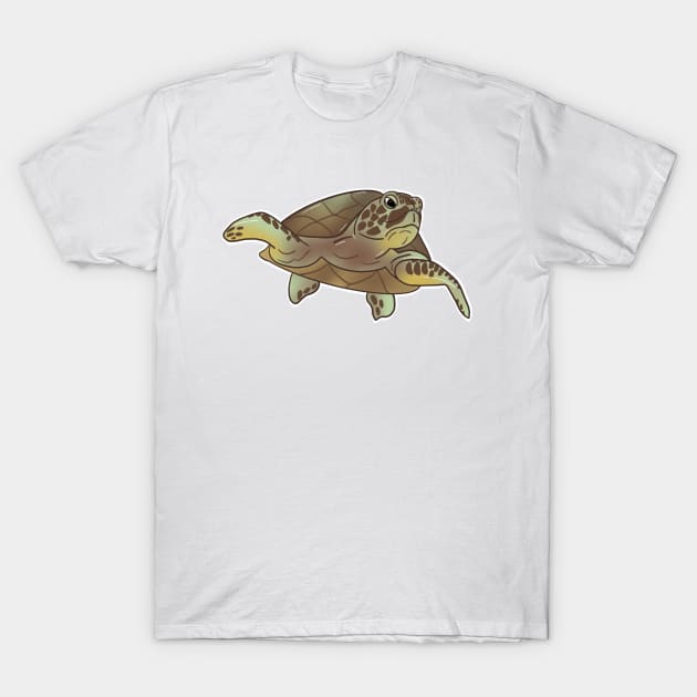 Sea Turtle Smiles T-Shirt by eeliseart